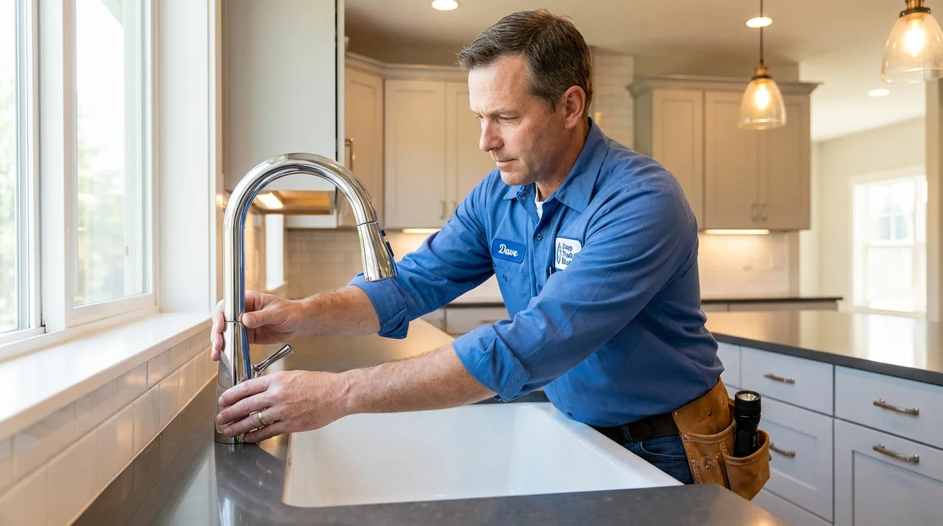 Kitchen faucet installation by Johns Plumbing LLC in La Pryor